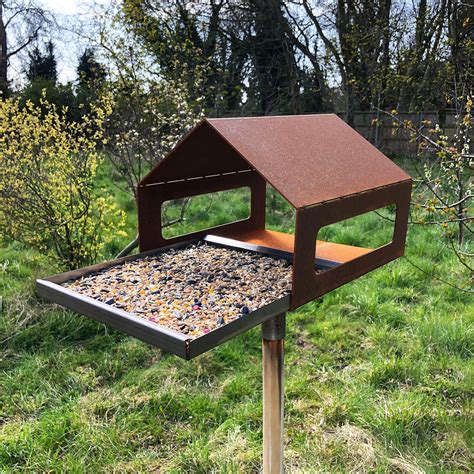 metal house bird feeder|metal bird feeders pole mounted.